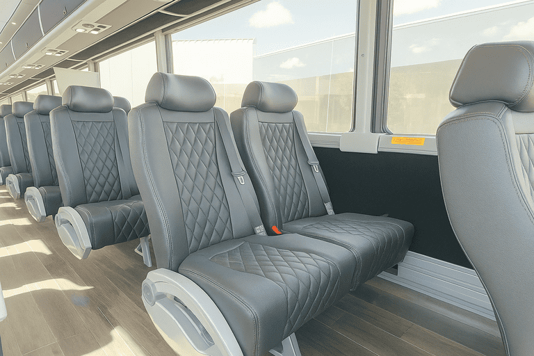 interior of Wallingford Charter Bus charter bus